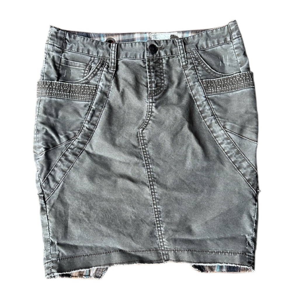 Free People Utility Mini Skirt Size 30 Asymmetrical Hem